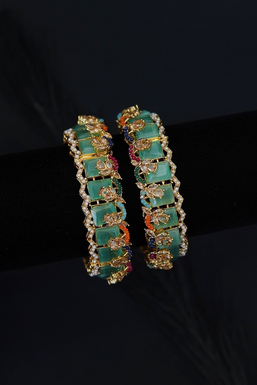 Cubic Zirconia Bangles Pair