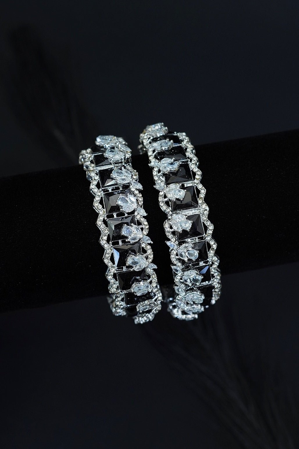 Cubic Zirconia Bangles Pair