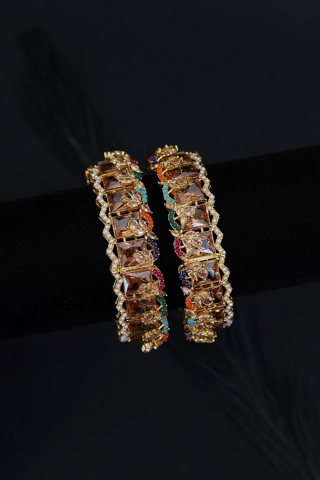 Cubic Zirconia Bangles Pair