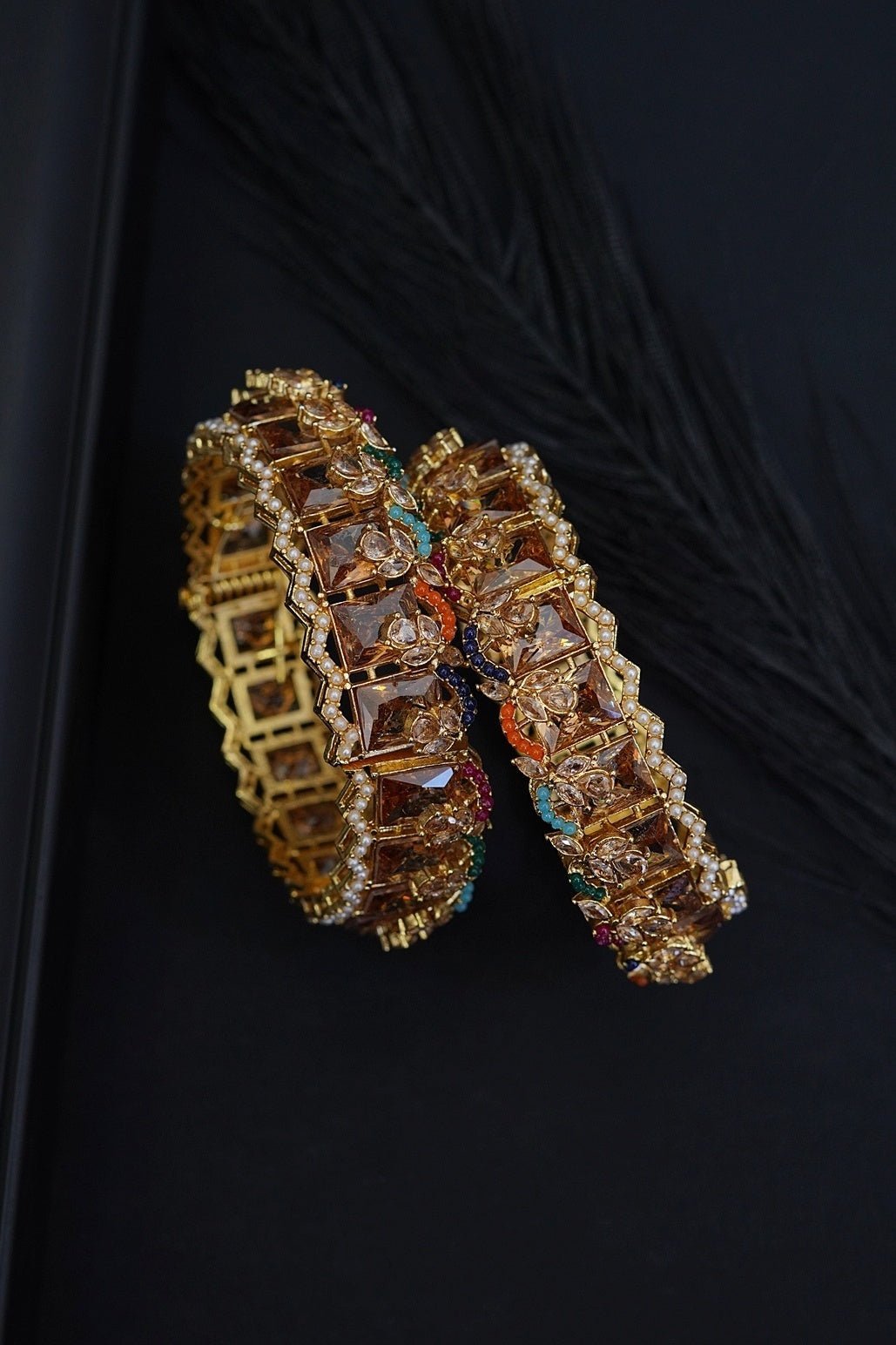 Cubic Zirconia Bangles Pair