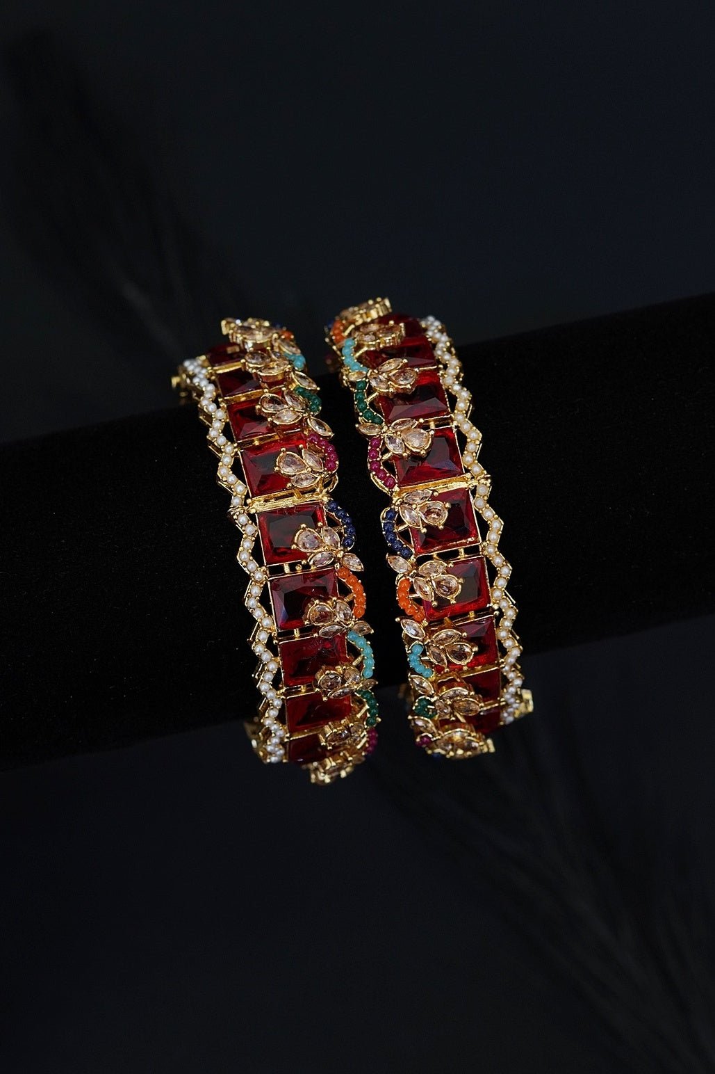 Cubic Zirconia Bangles Pair