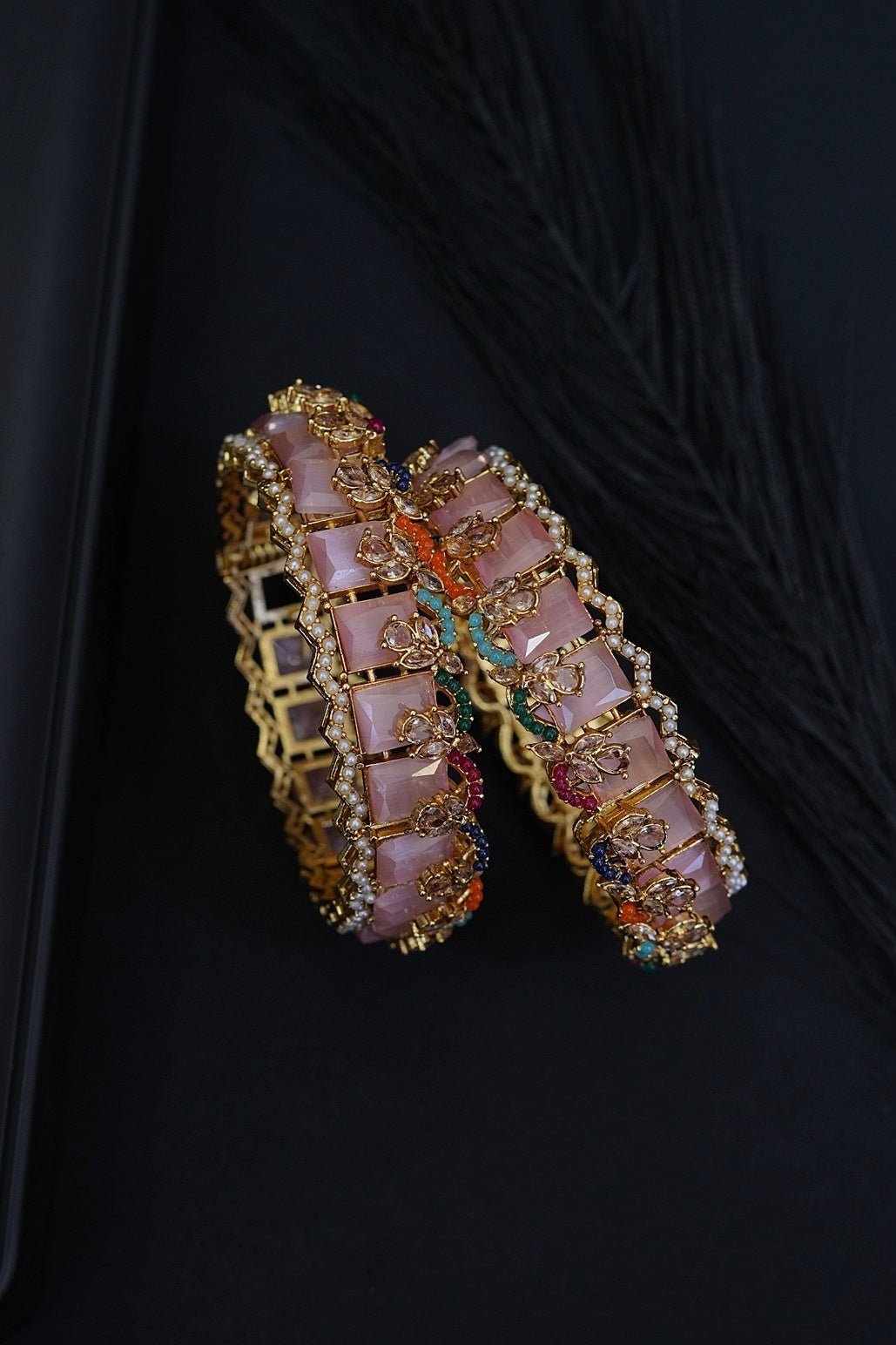 Cubic Zirconia Bangles Pair