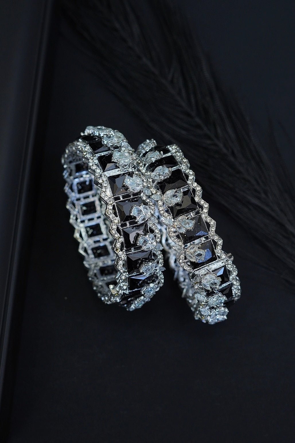 Cubic Zirconia Bangles Pair
