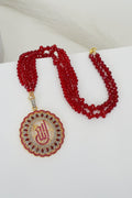 Beautiful Islamic Allah Calligraphy CZ Pendent Set
