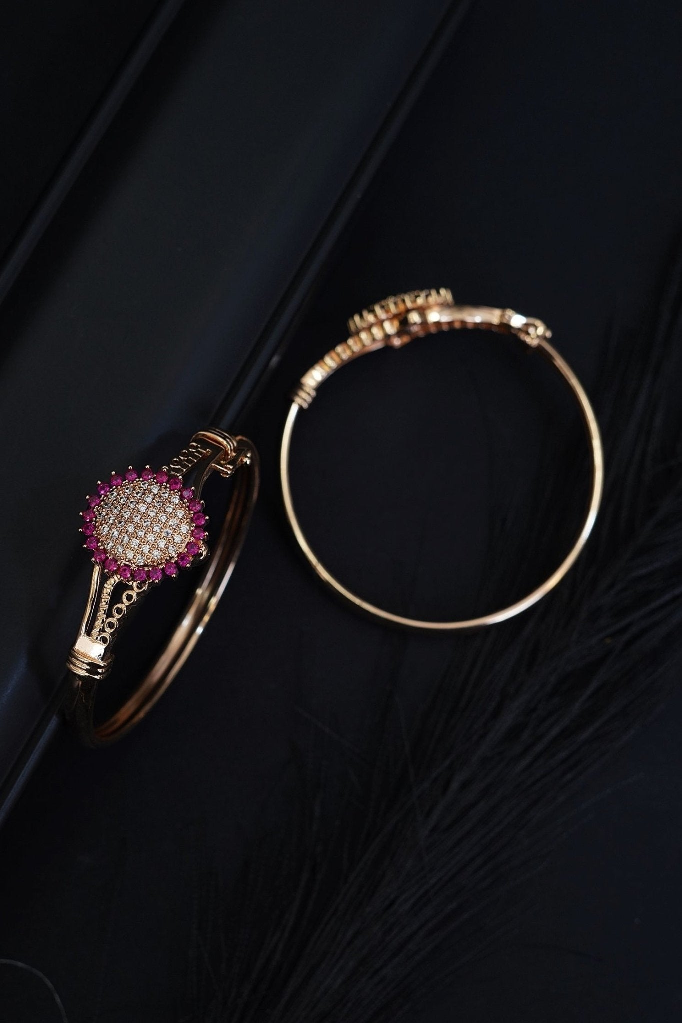 CZ Classic Bracelet Kara with Rose Gold Plating