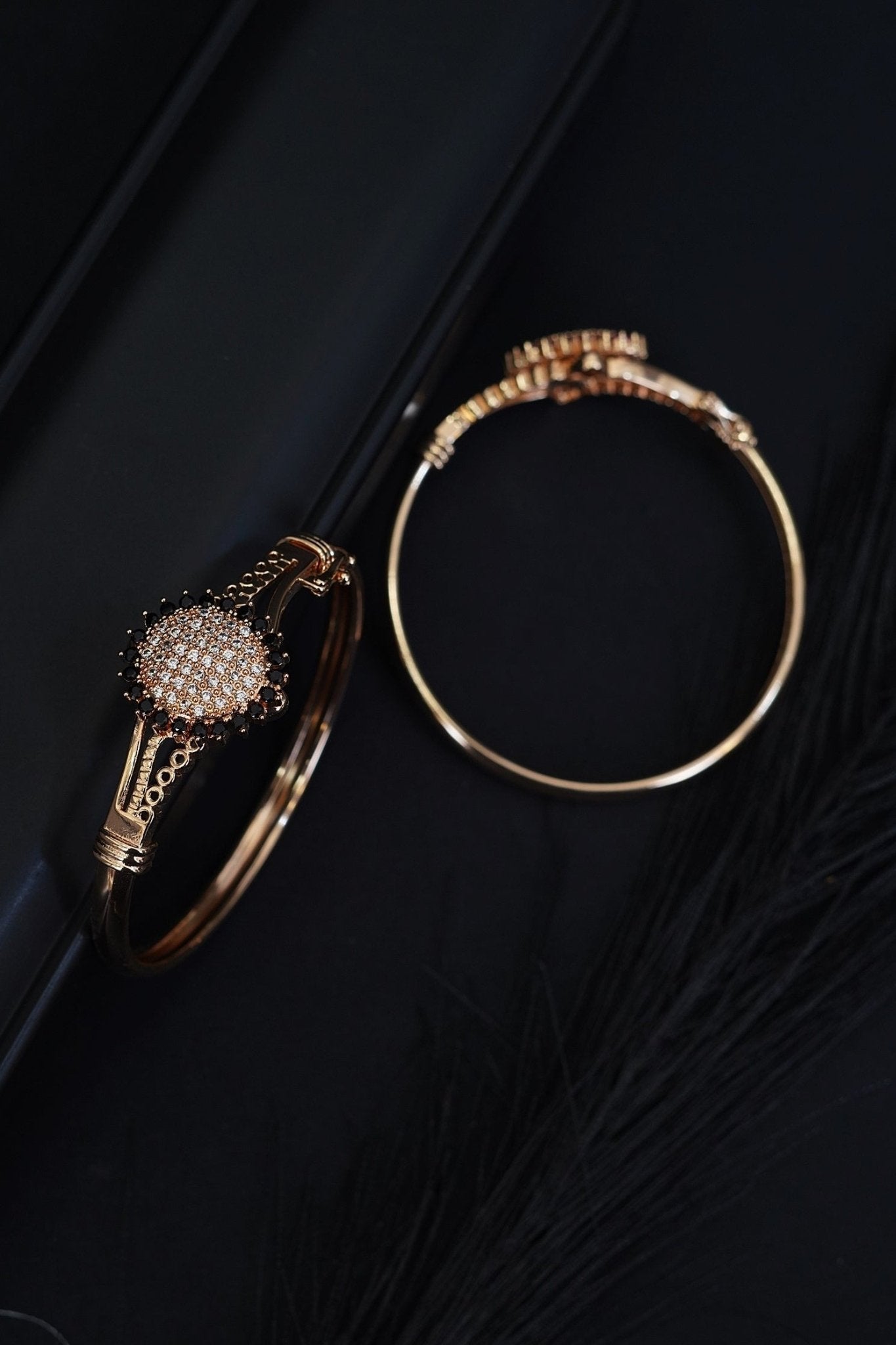 CZ Classic Bracelet Kara with Rose Gold Plating