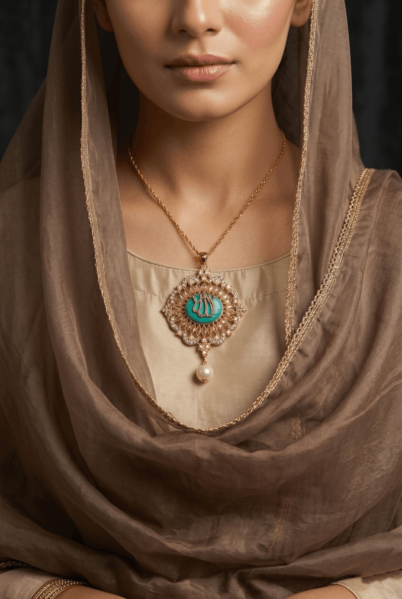 Beautiful Egyptian Stone Islamic Calligraphy Pendant