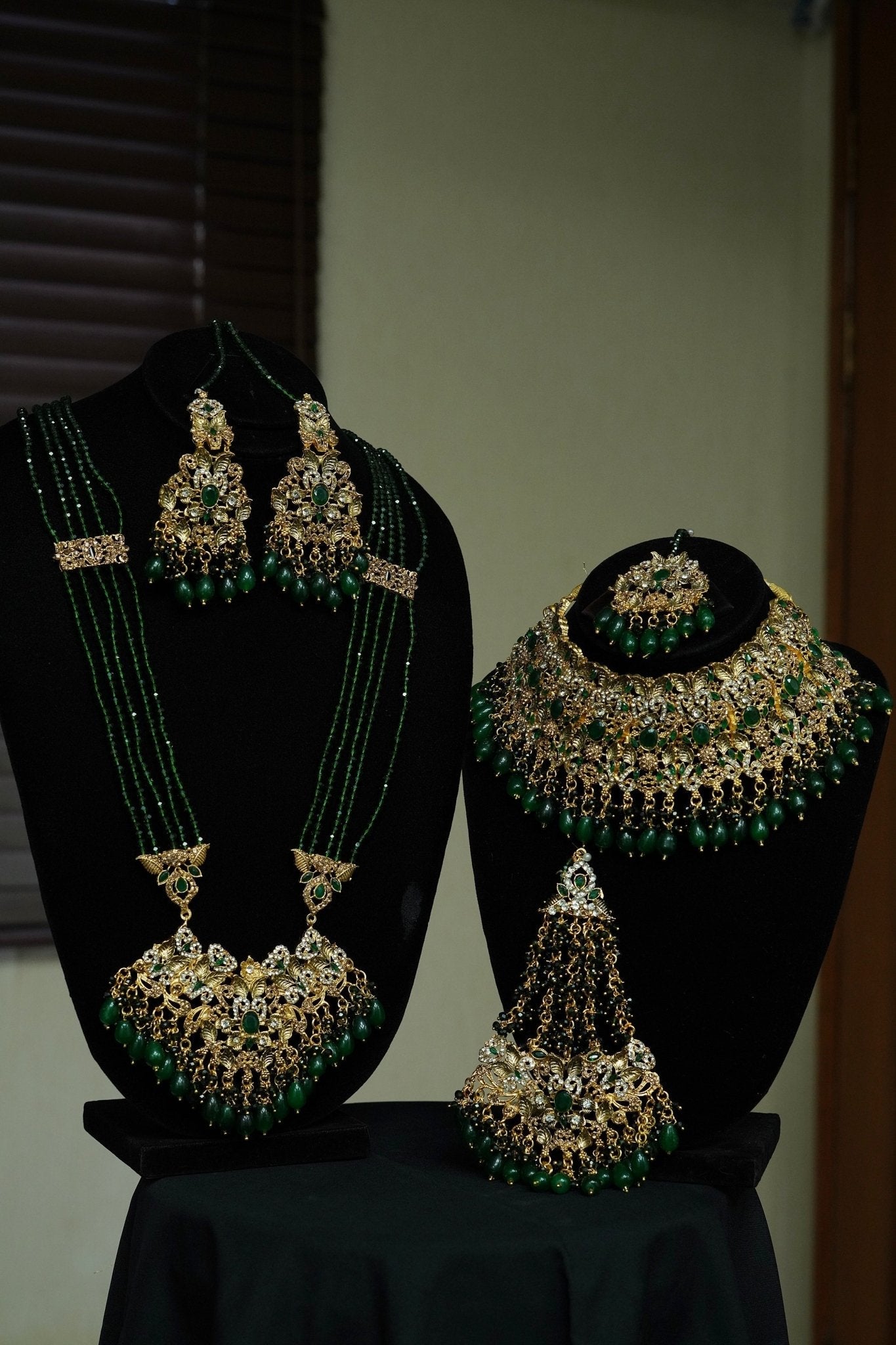 Imperial Grace Bridal Long Necklace & Choker Set
