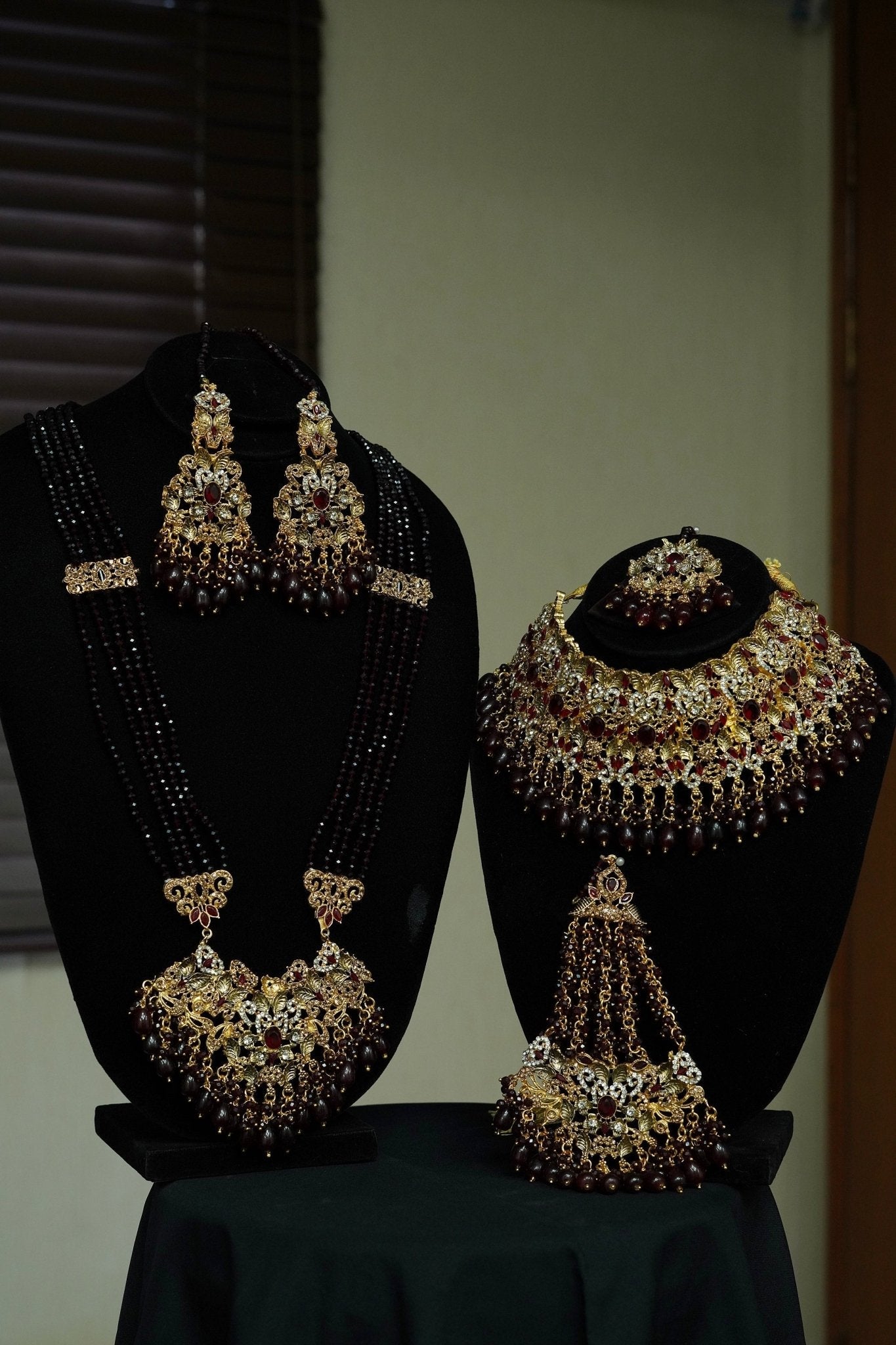Imperial Grace Bridal Long Necklace & Choker Set