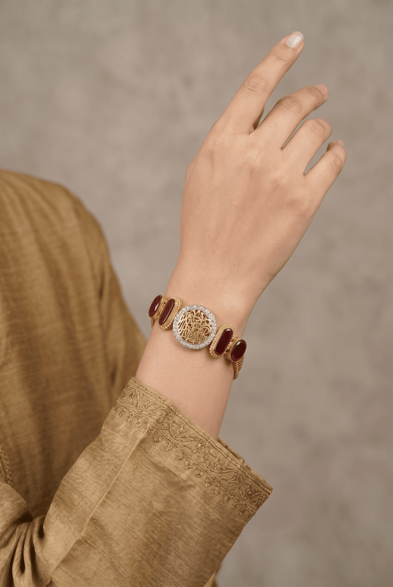 Beautiful Islamic Calligraphy With Turkish Stone Bracelet