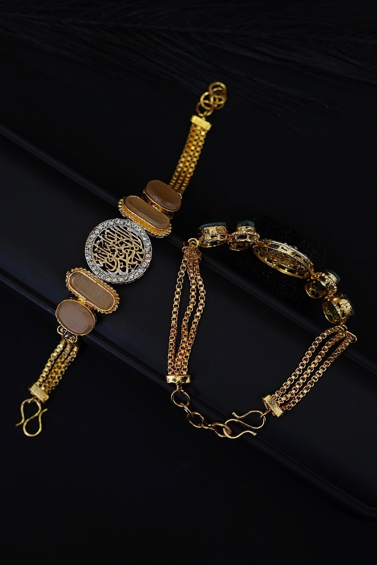 Beautiful Islamic Calligraphy With Turkish Stone Bracelet