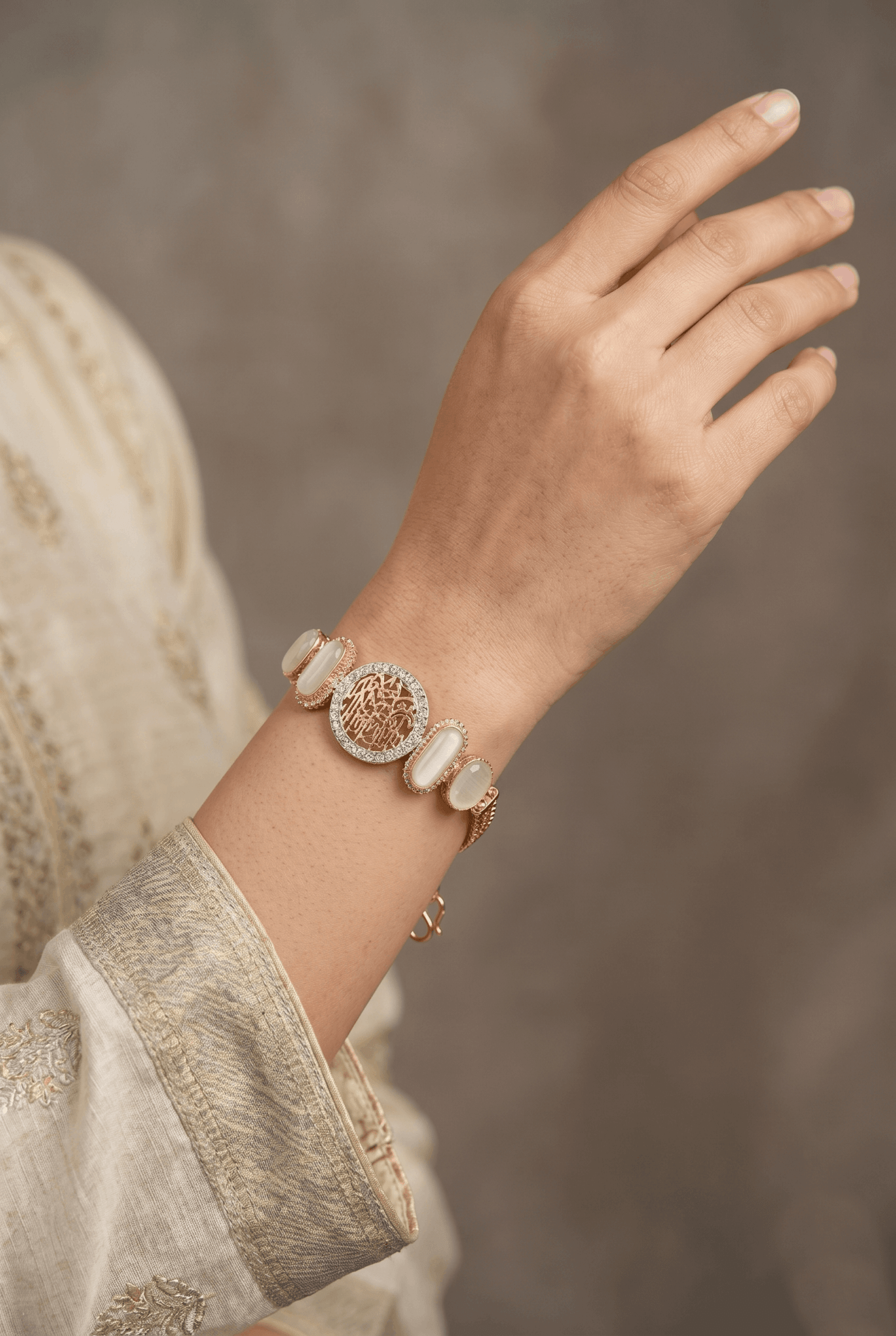 Beautiful Islamic Calligraphy With Turkish Stone Bracelet