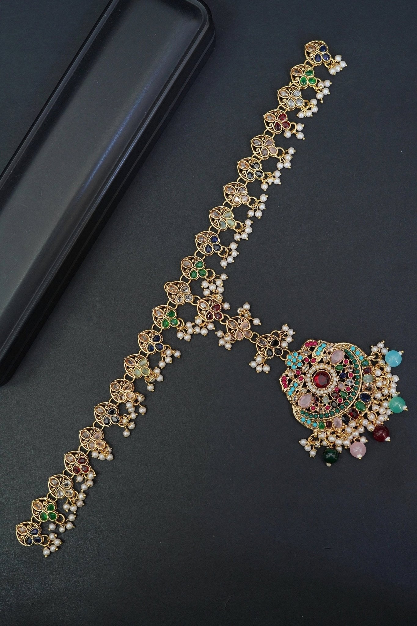 Semi-Gemstones Sheesh Patti