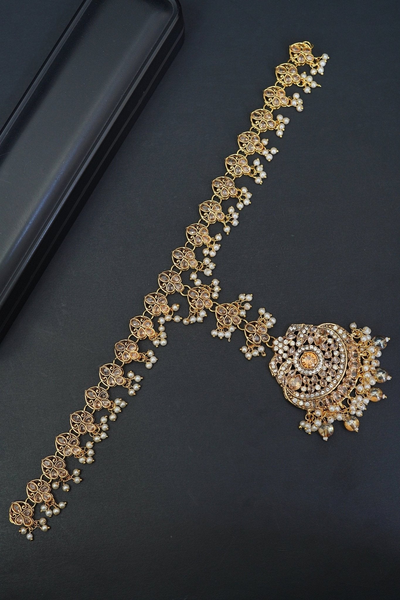 Semi-Gemstones Sheesh Patti