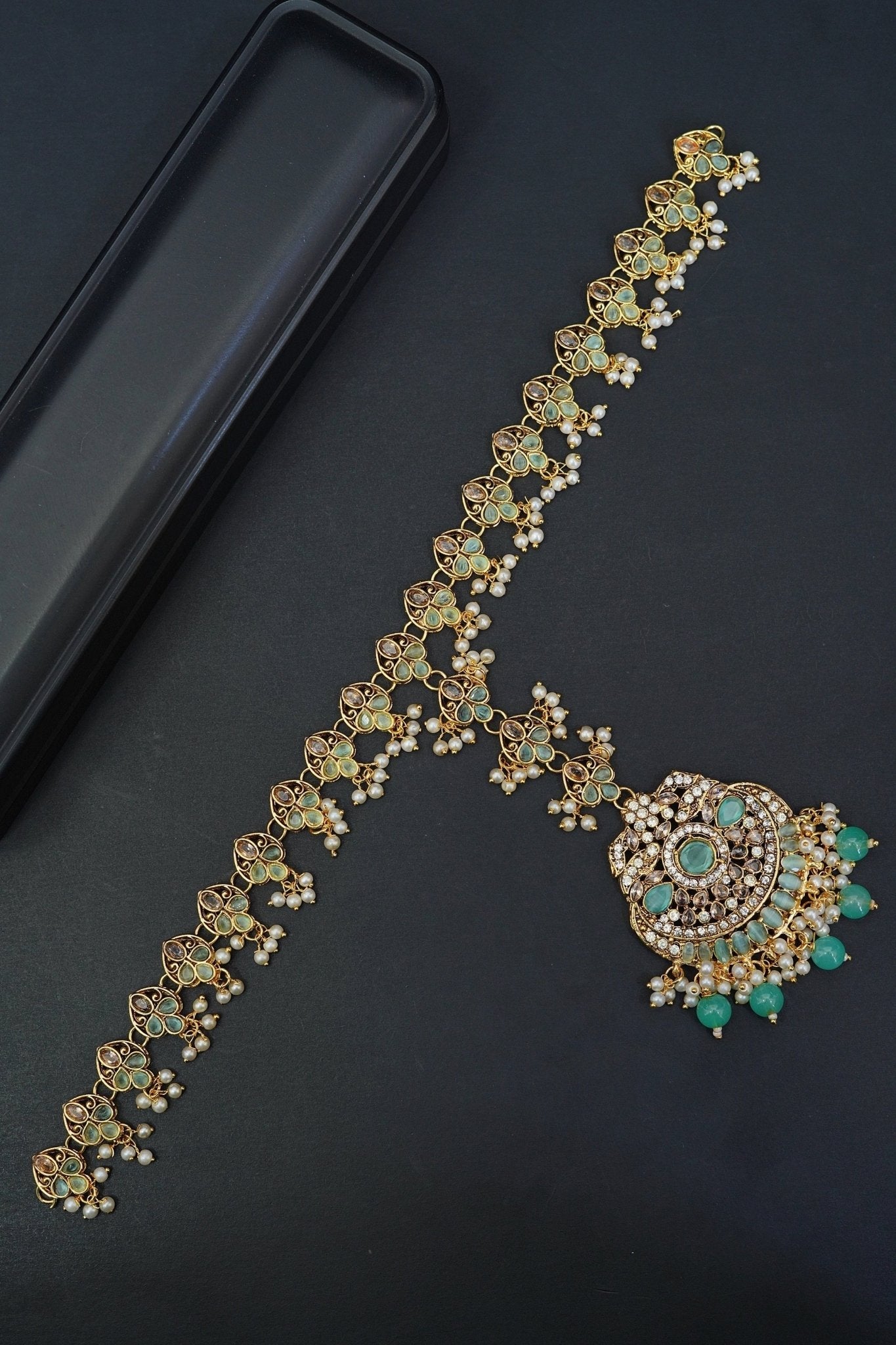 Semi-Gemstones Sheesh Patti