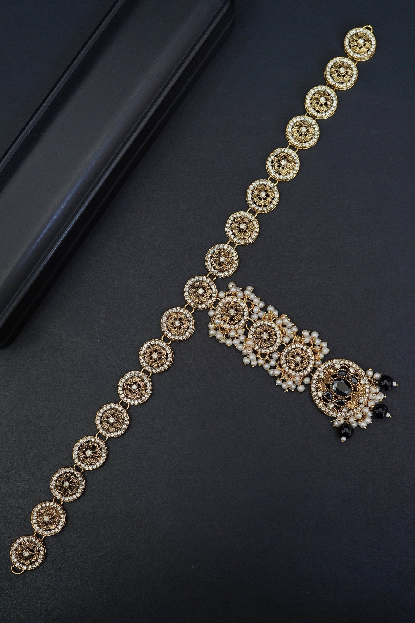 Timeless Pearl Embellished Matha Patti