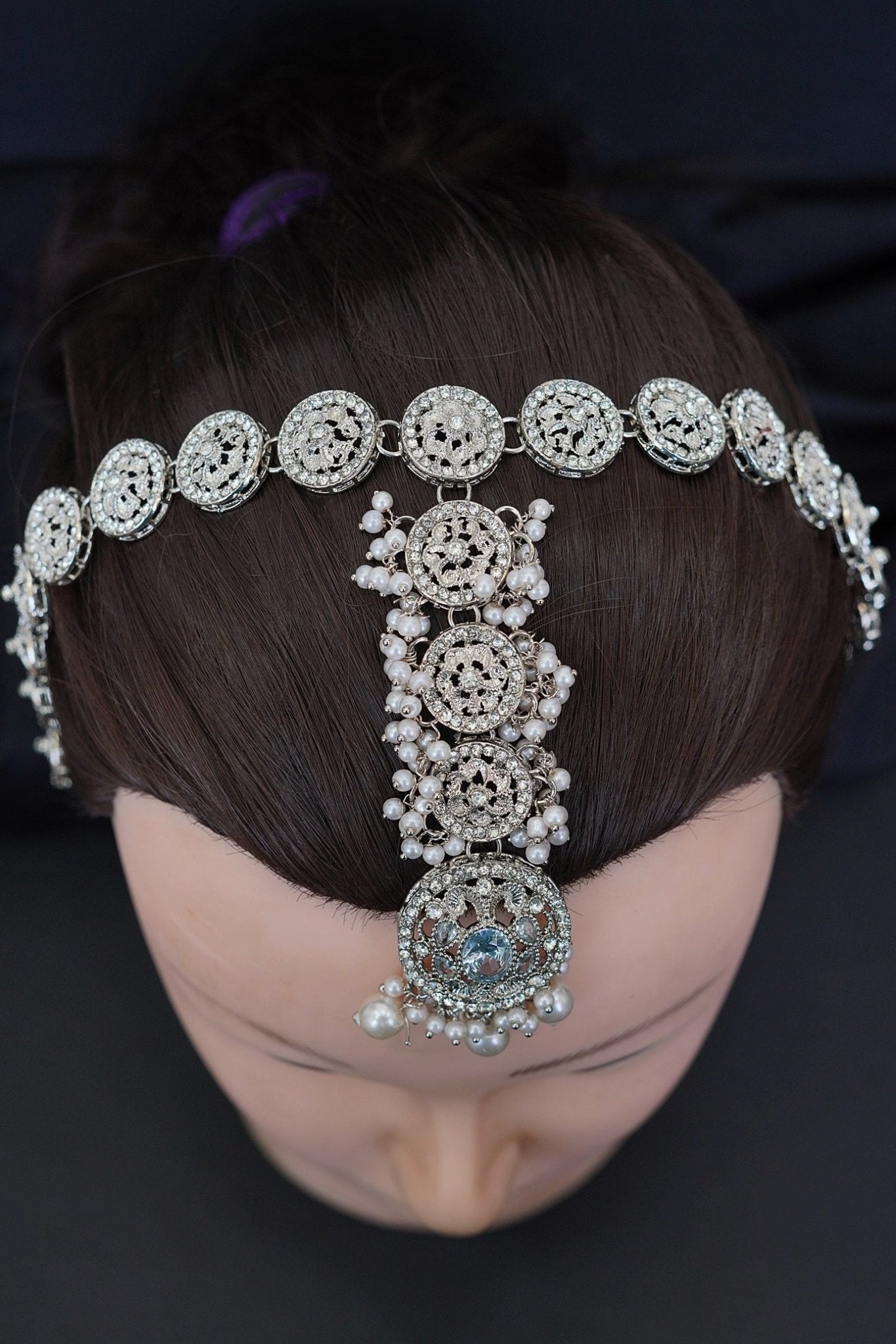Timeless Pearl Embellished Matha Patti