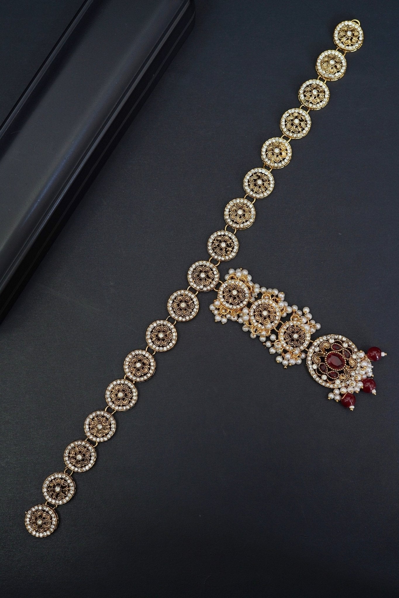 Timeless Pearl Embellished Matha Patti
