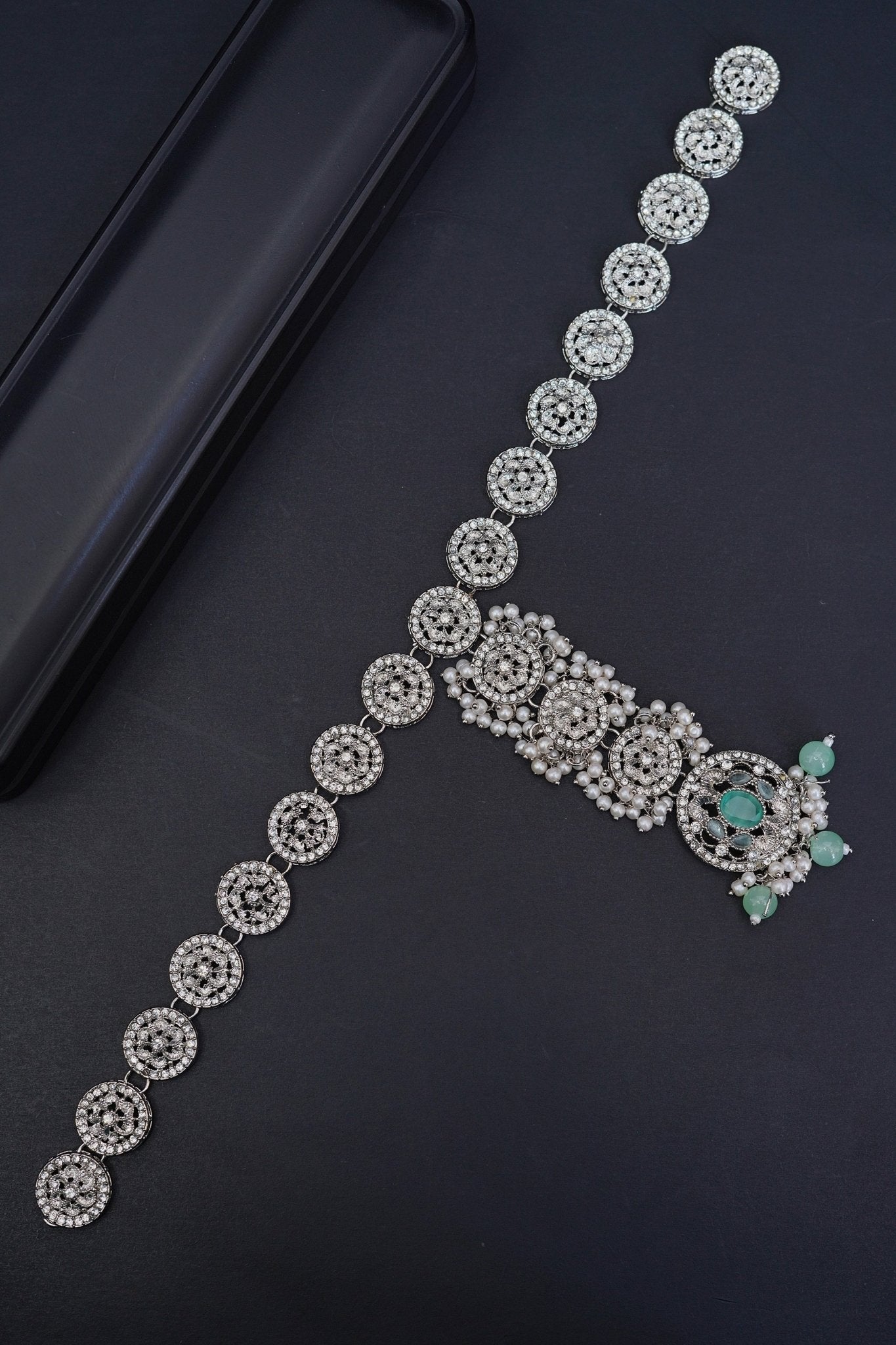 Timeless Pearl Embellished Matha Patti
