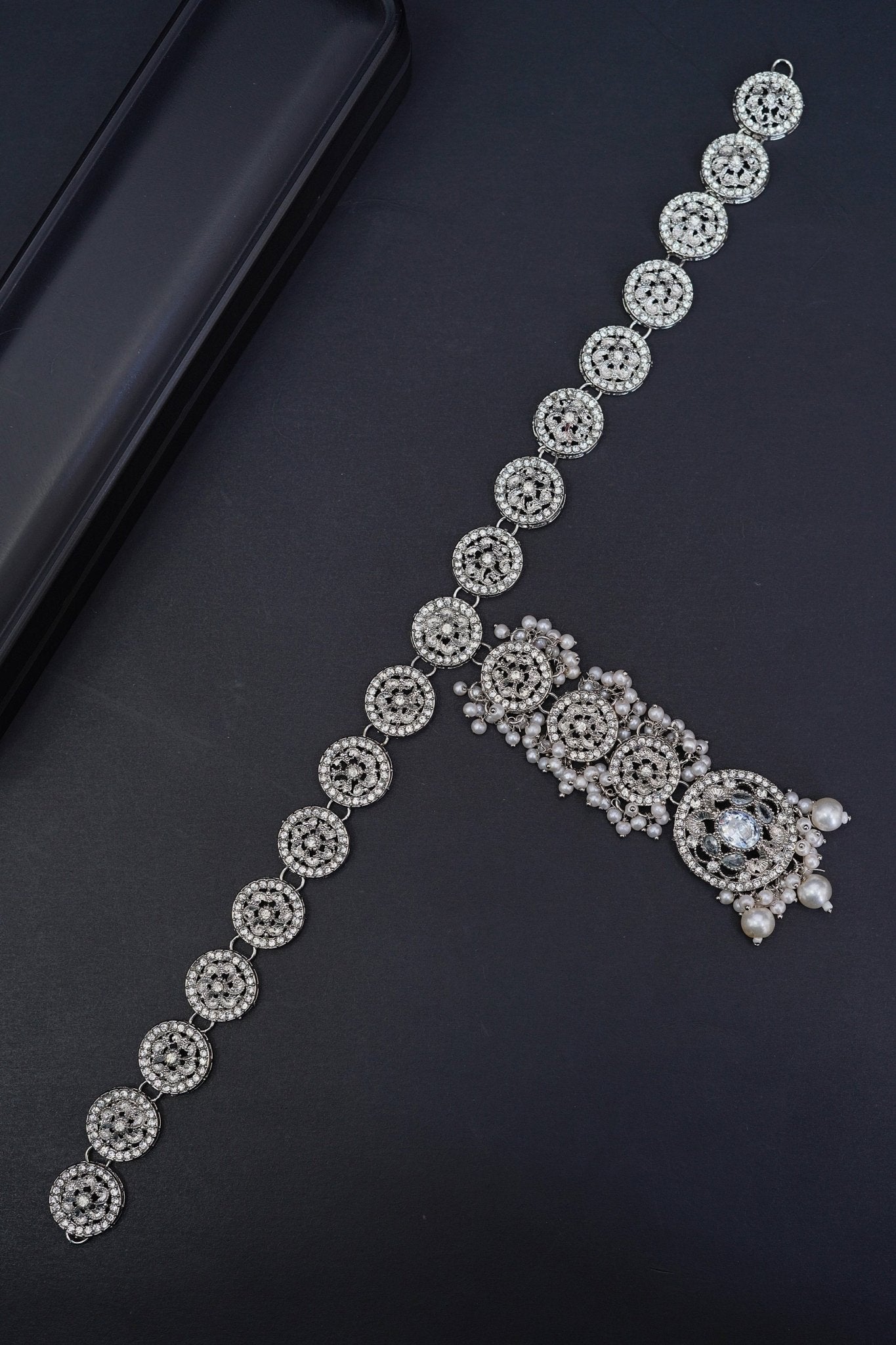 Timeless Pearl Embellished Matha Patti