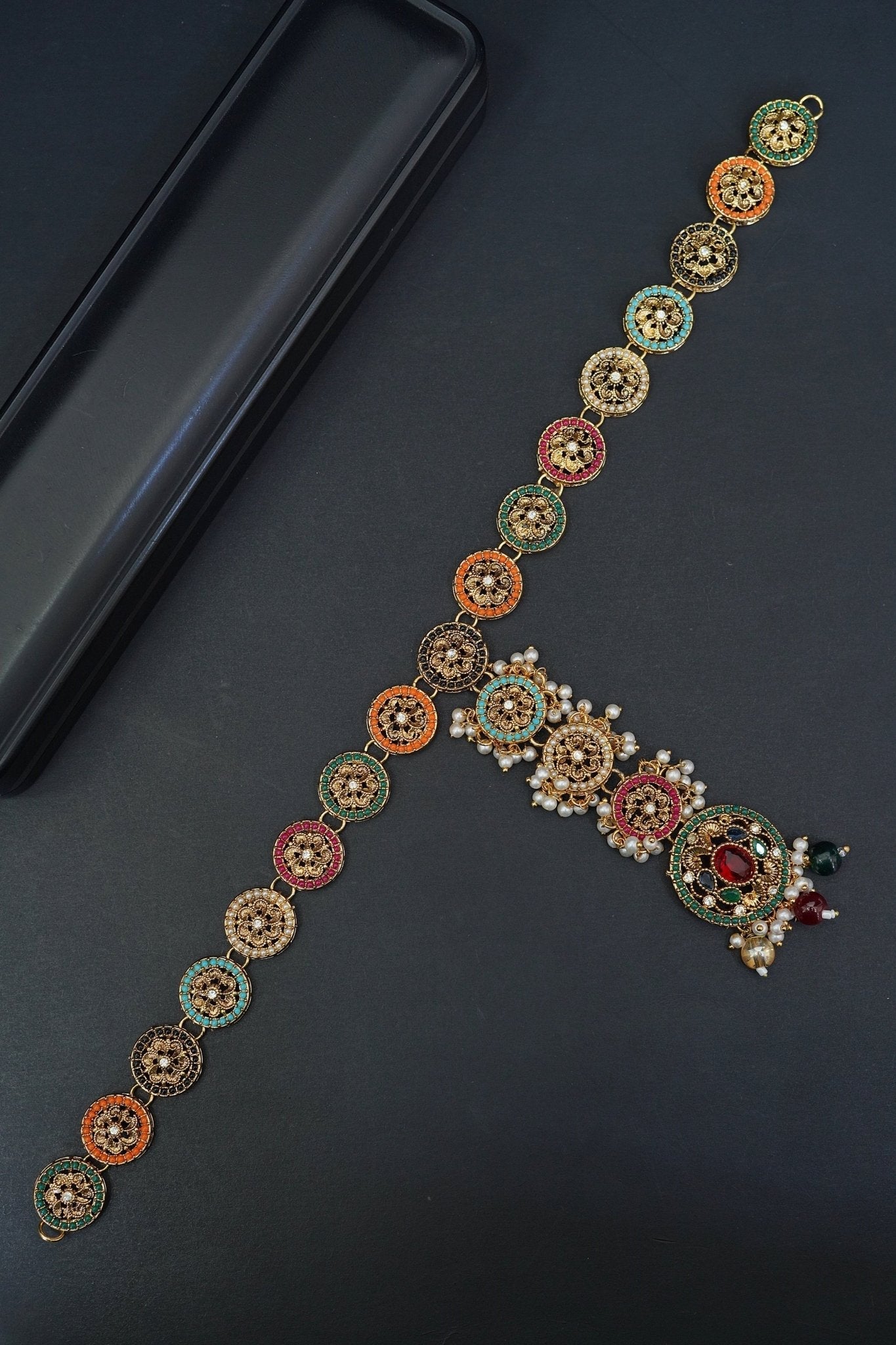 Timeless Pearl Embellished Matha Patti