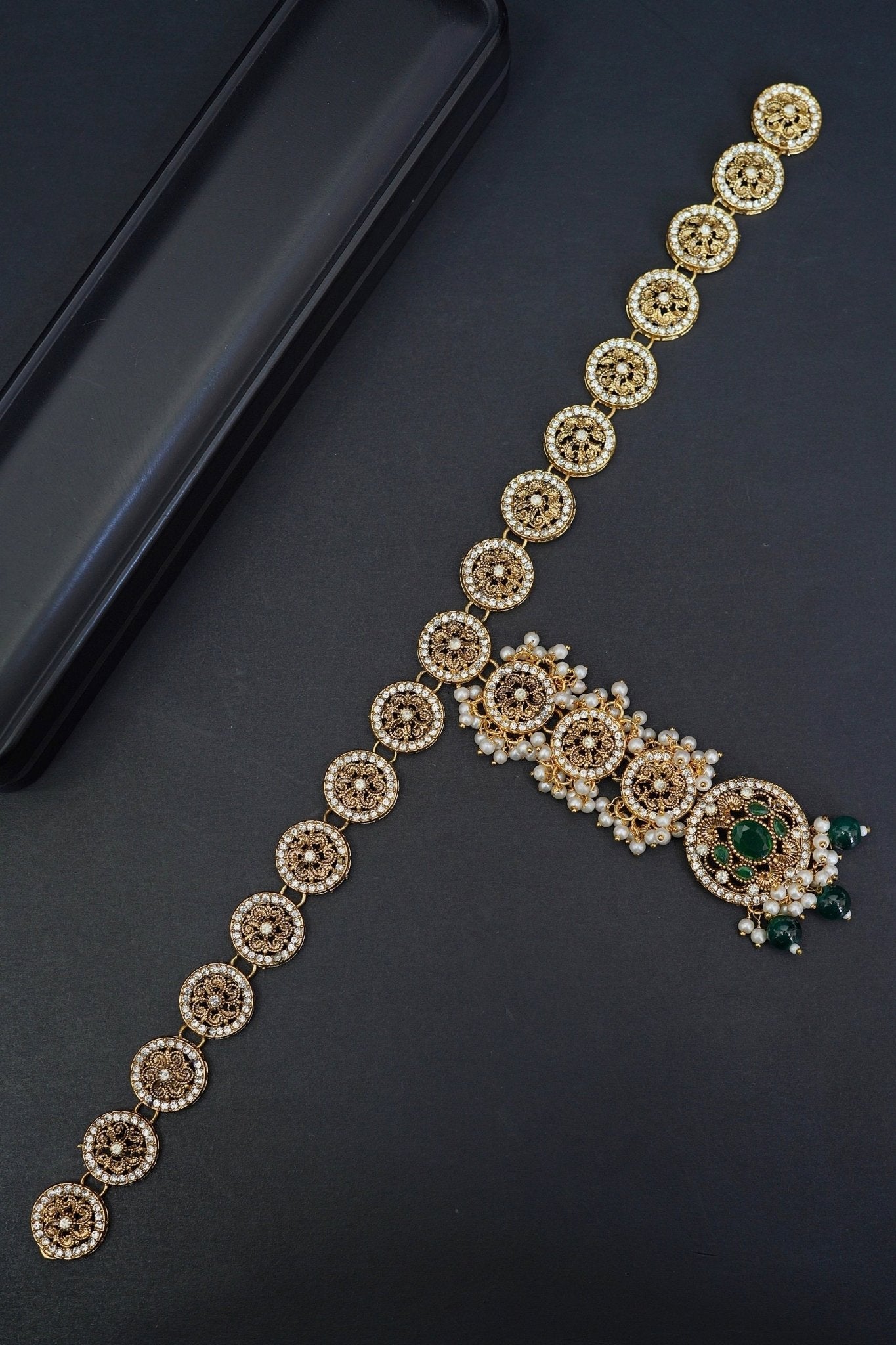 Timeless Pearl Embellished Matha Patti