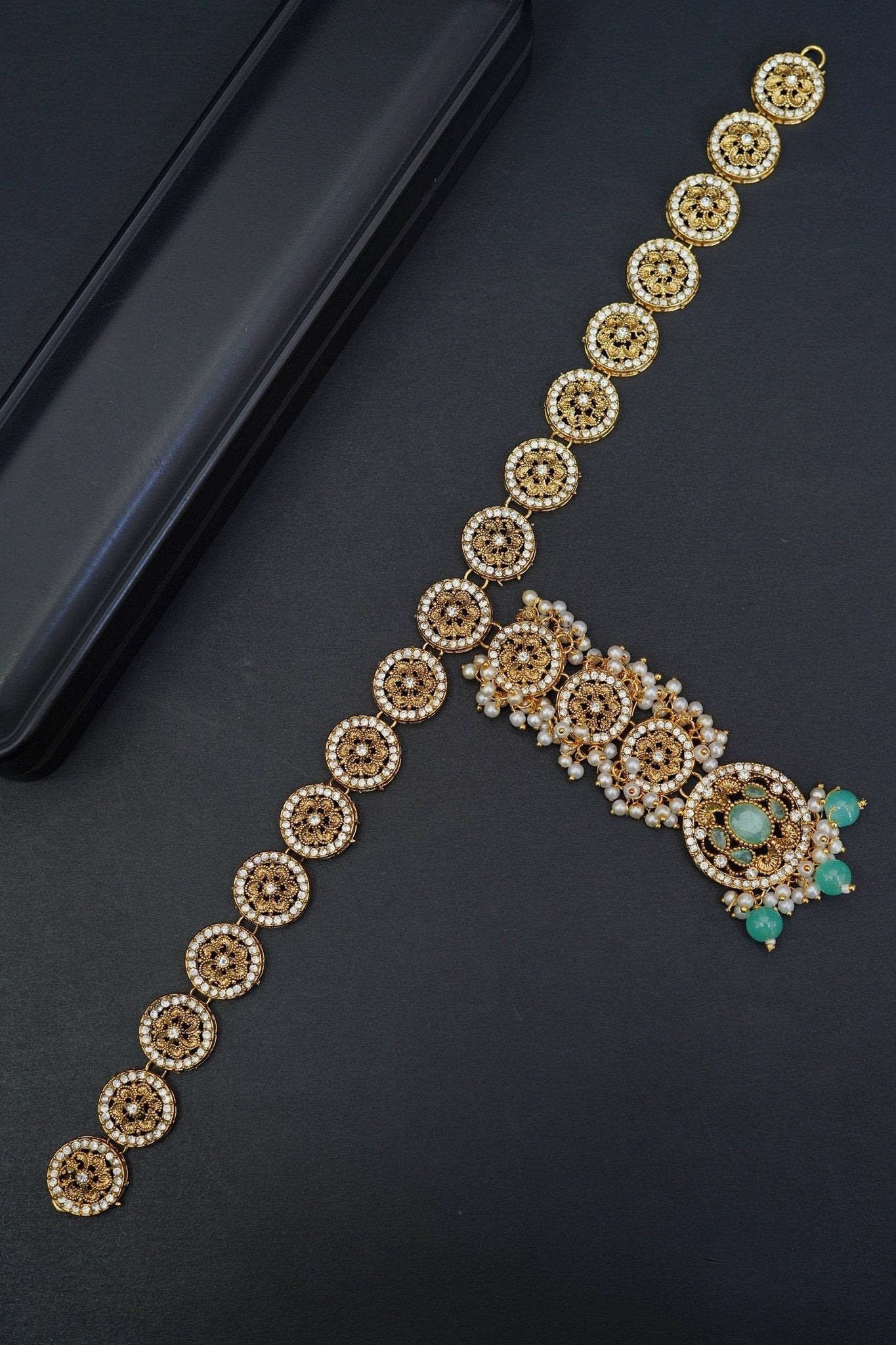 Timeless Pearl Embellished Matha Patti