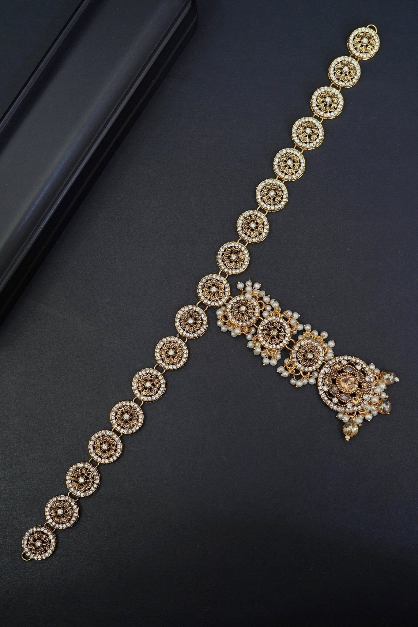 Timeless Pearl Embellished Matha Patti