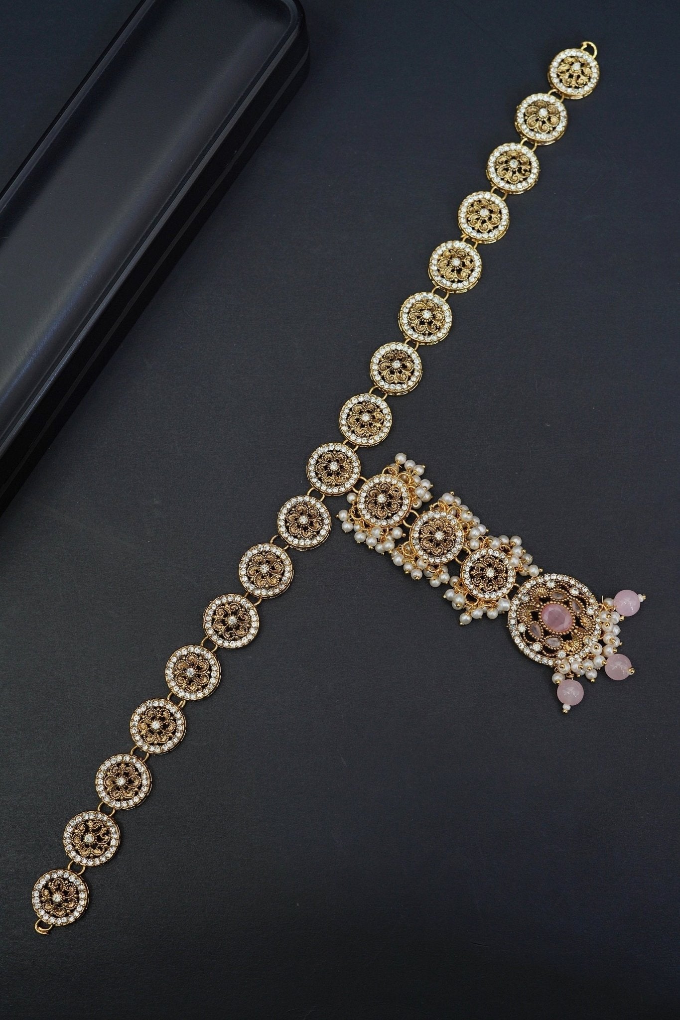 Timeless Pearl Embellished Matha Patti
