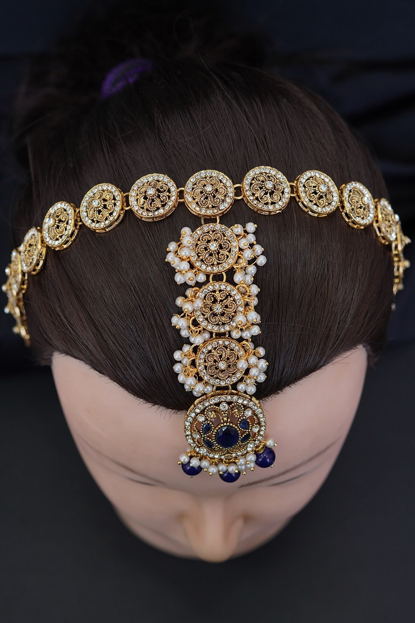 Timeless Pearl Embellished Matha Patti