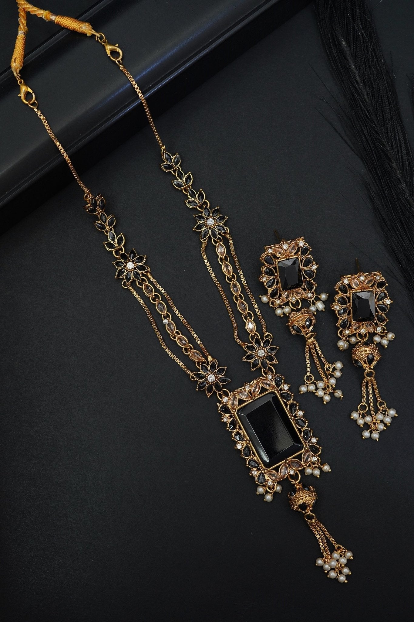Turkish Gemstone Pendant Mala Set