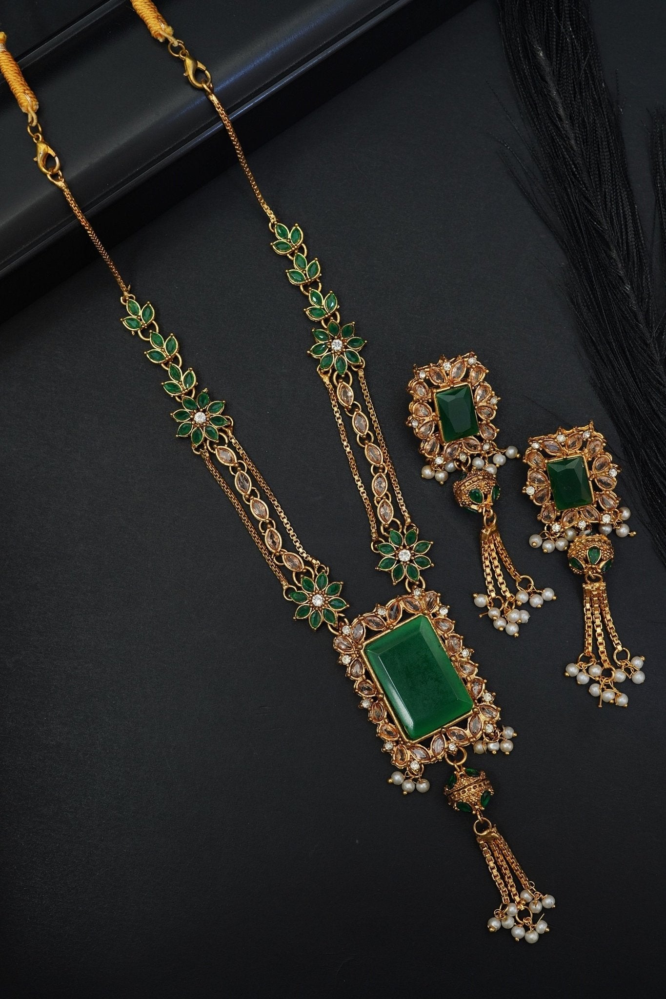 Turkish Gemstone Pendant Mala Set