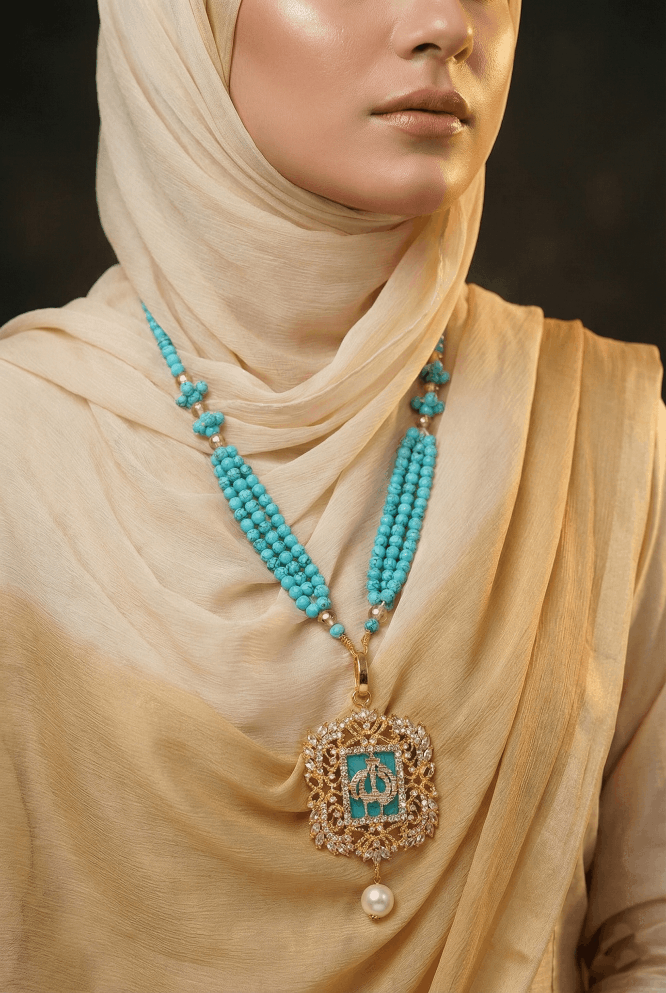 Turkish Islamic Pendant With Beautiful Mala