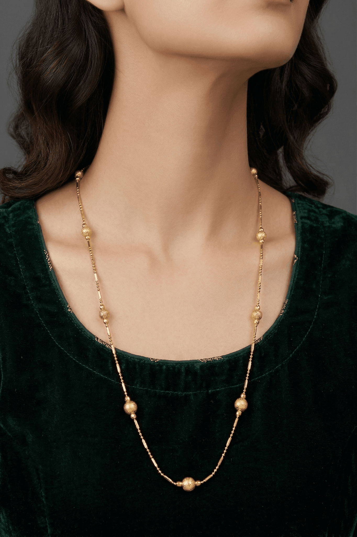 Vintage Glow Gold Ball Chain